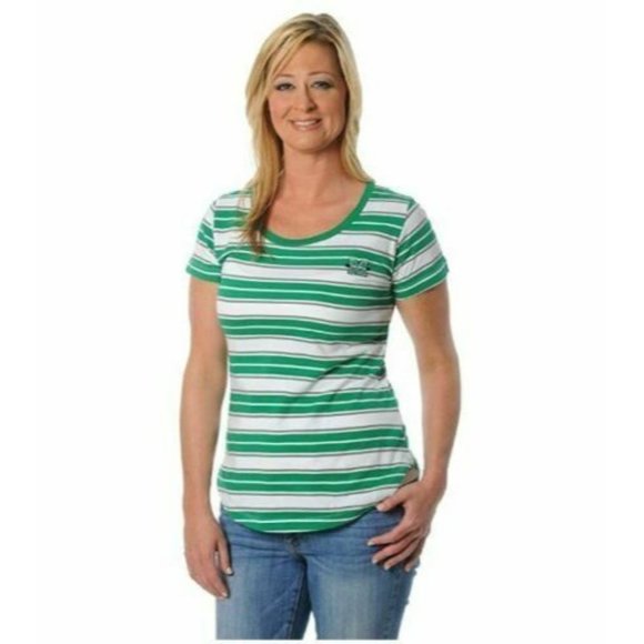 Women's NCAA Marshall Thundering Herd Tailgate T-Shirt, Green/White, Medium, NWT - Picture 1 of 1